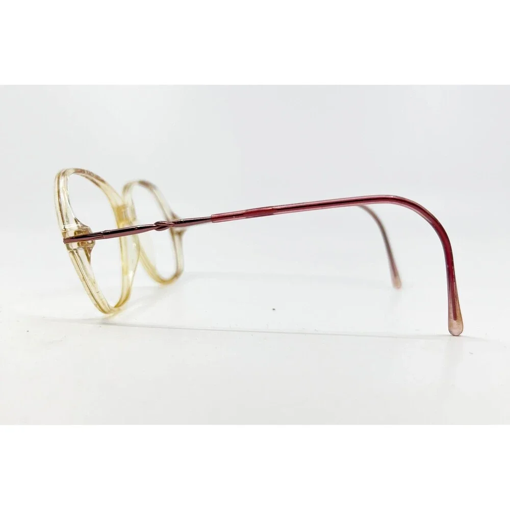 Silver Dollar Olive Eyeglasses Womens Burgundy Clear Oversized Frames 135